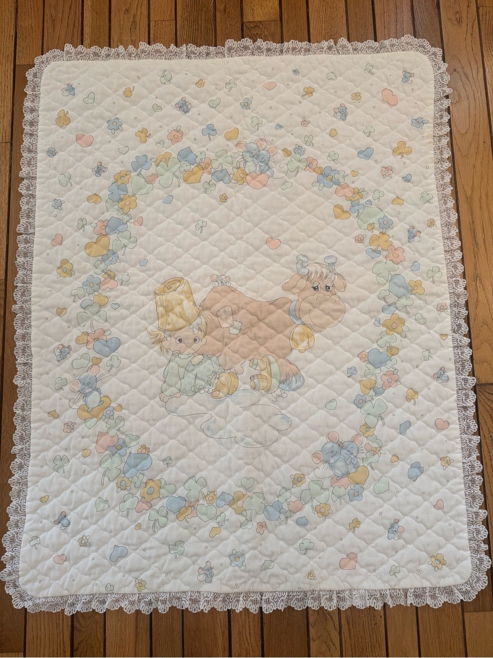 Baby Quilted Blanket in Pastel Multicolor